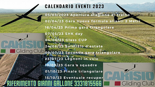 CALENDARIO CARISIO Gliding Club